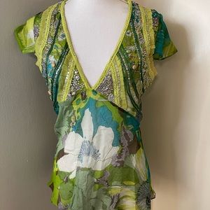 Antik Batik silk blouse, SZ large